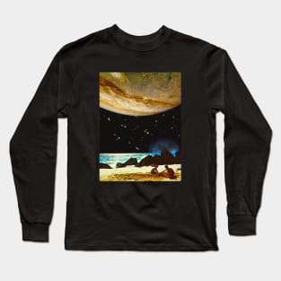 Jovian Beach - Space Aesthetic, Retro Futurism, Sci-Fi Long Sleeve T-Shirt